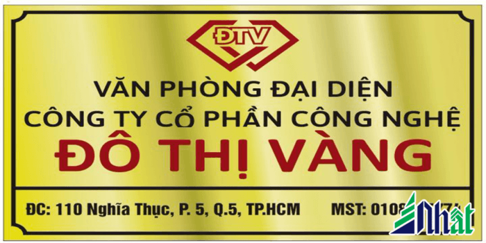 Mẫu bảng hiệu Inox
