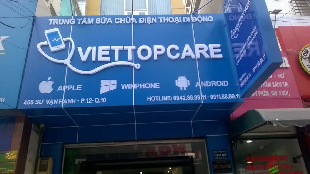 bảng hiệu điện thoai viettop care